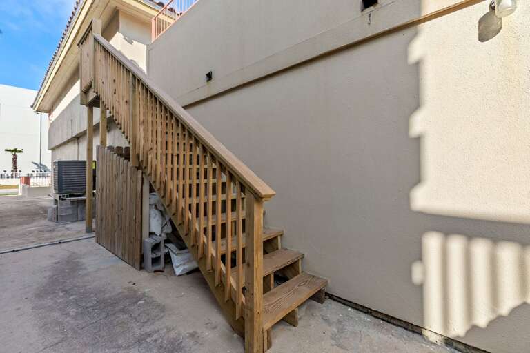 Exterior staircase to 2nd floor patio!