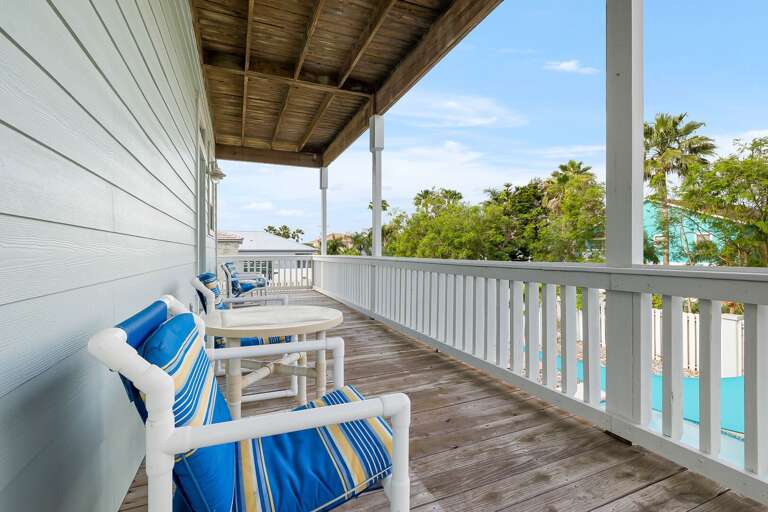 Balcony facing the pool area!