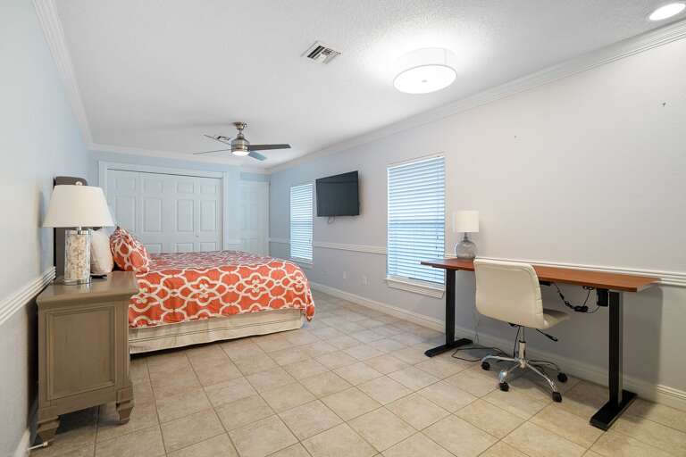 Guest Bedroom features a King Bed located on the ground floor.