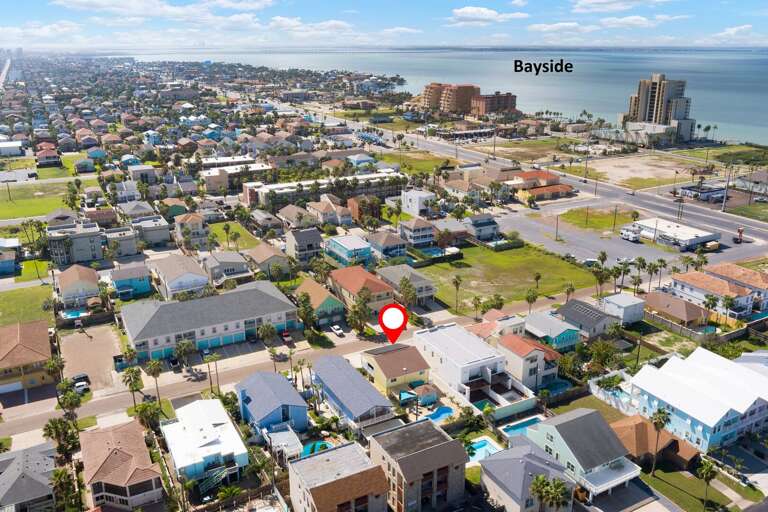 Aerial view of the property