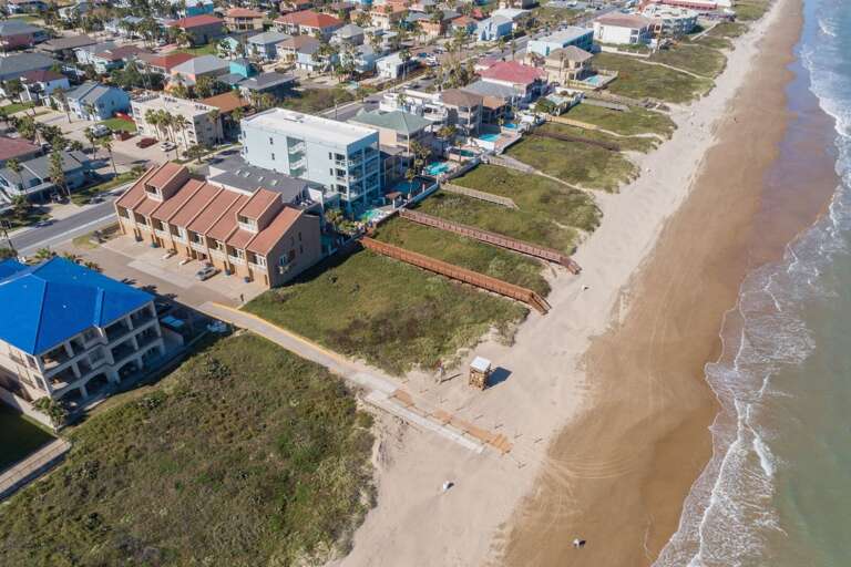Aerial view of the property and our South Padre Island Beach!
