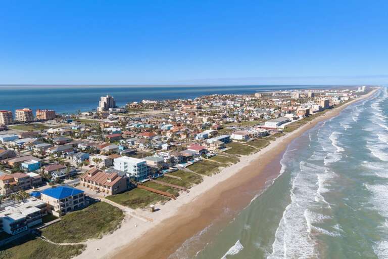 Aerial view of the property and our South Padre Island Beach!