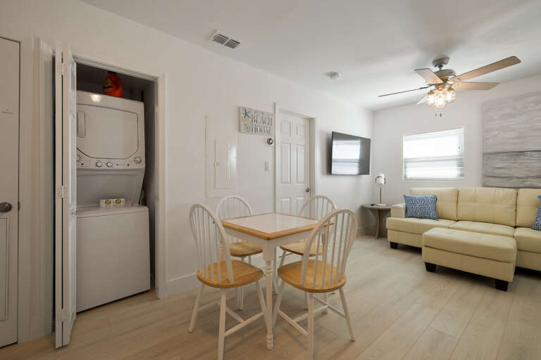 2nd unit on the ground level includes a washer and dryer