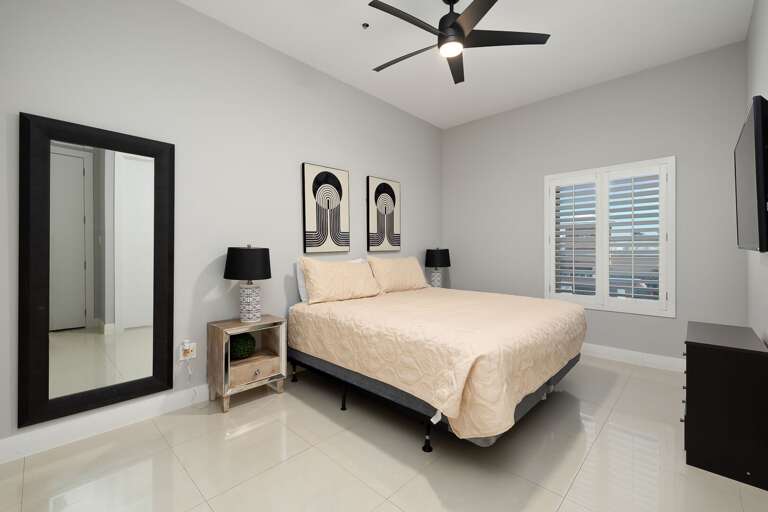 Master Bedroom is equipped with a King Bed