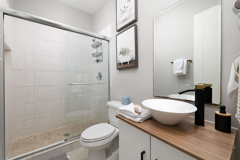 Shared Guest Bathroom with walk in shower!