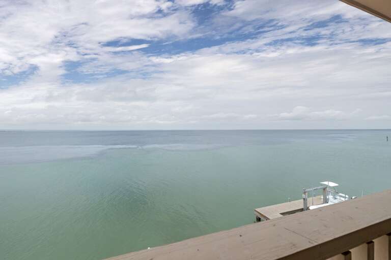 Enjoy peaceful views of the Laguna Madre Bay from the 3rd-floor balcony