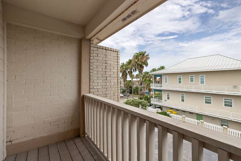 Streetside balcony on the 3rd floor