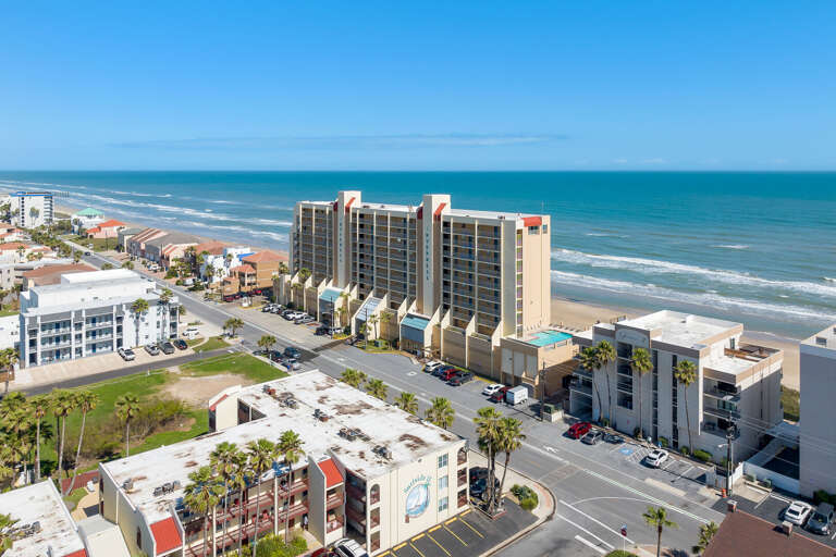 Aerial view with South Padre Island Beach!