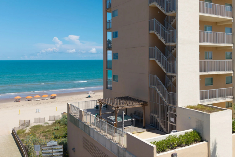 Relax in the adults-only hot tub while enjoying incredible beachfront views.