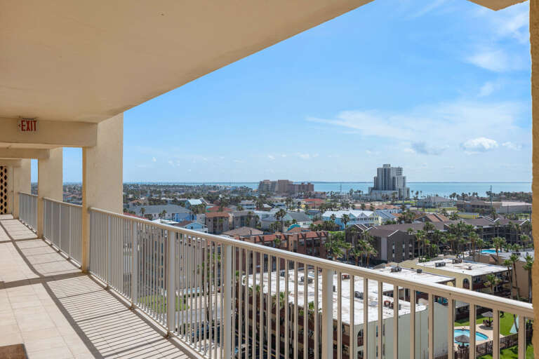 Views facing South Padre Island at the entry of your unit