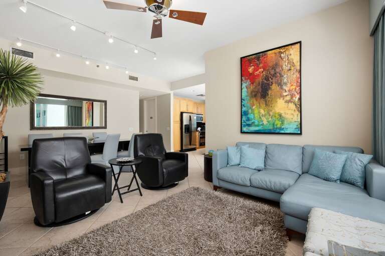 Ample seating perfect to watch your favorite shows, movies and sports team!