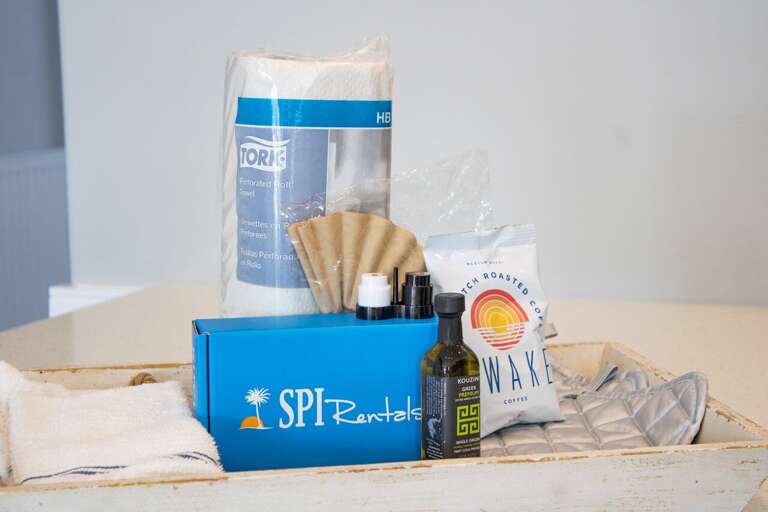 Starter kit of essentials included with every stay with SPI Rentals!