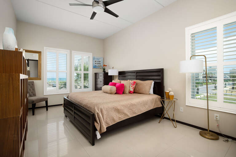 Master bedroom features a King Bed
