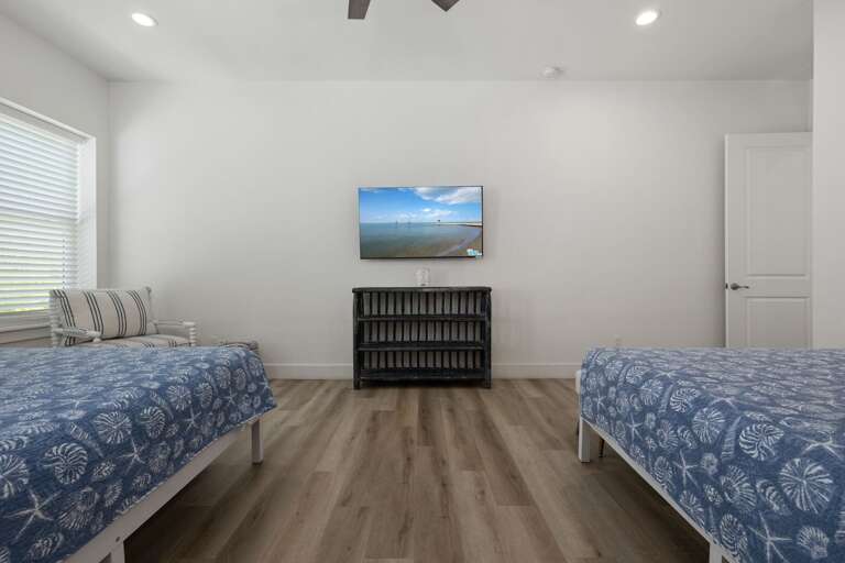 There's plenty of room to spread out, making this guest room ideal for couples or small families.