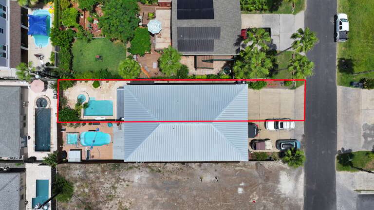 Aerial view of the property