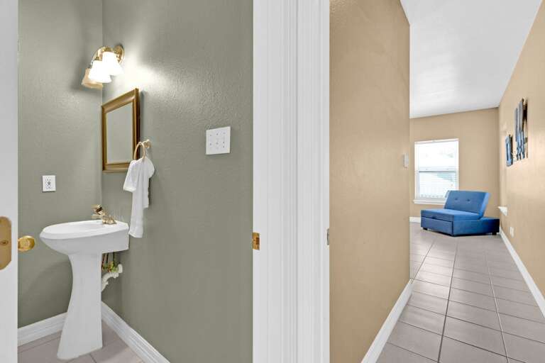 Half bathroom located on the 2nd floor.