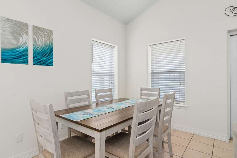 Dining Table comfortably sits 6 guests