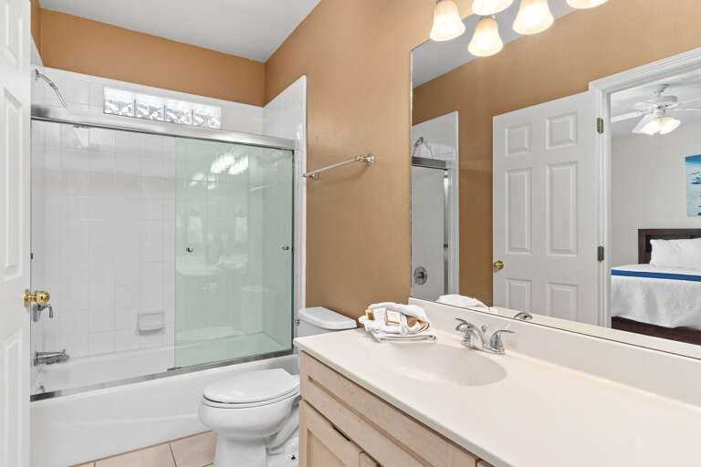 "Jack and Jill" shared guest bathroom