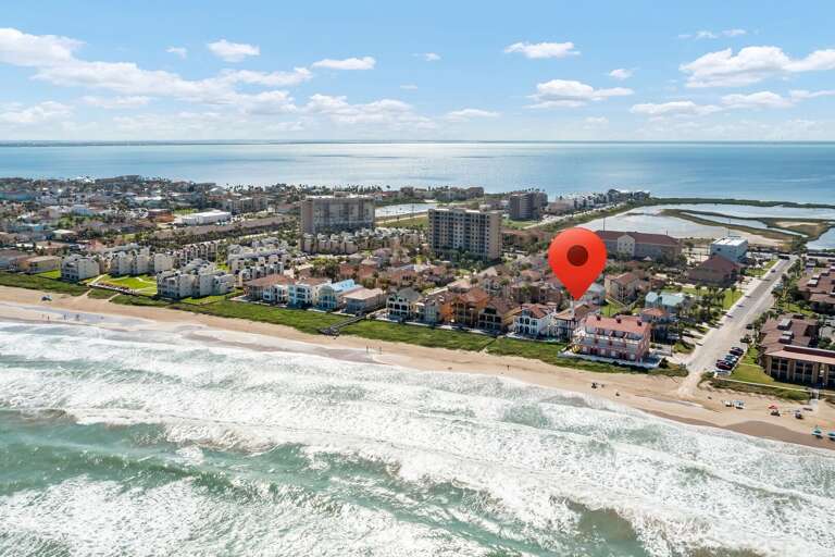 Aerial View of the property and Sunny South Padre Island!