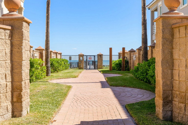 Follow the gated boardwalk directly to the beach.