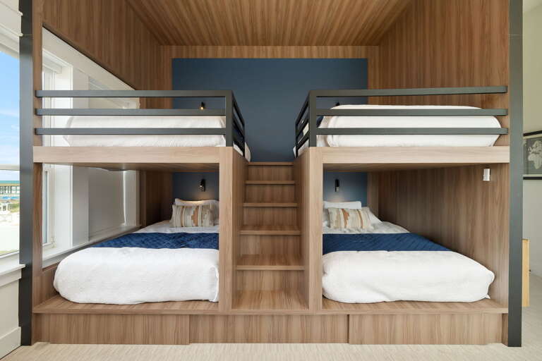 One of a kind bunk bed setup!