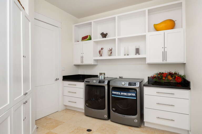 Washer & Dryer located on the ground level