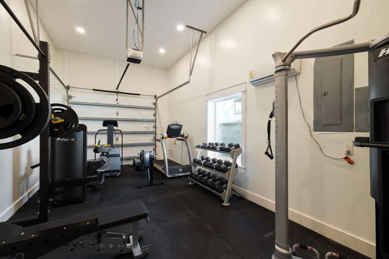 Get your workout in during your stay in the newly equipped in house gym!