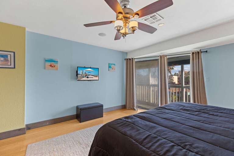 Bedroom 1 with direct balcony access