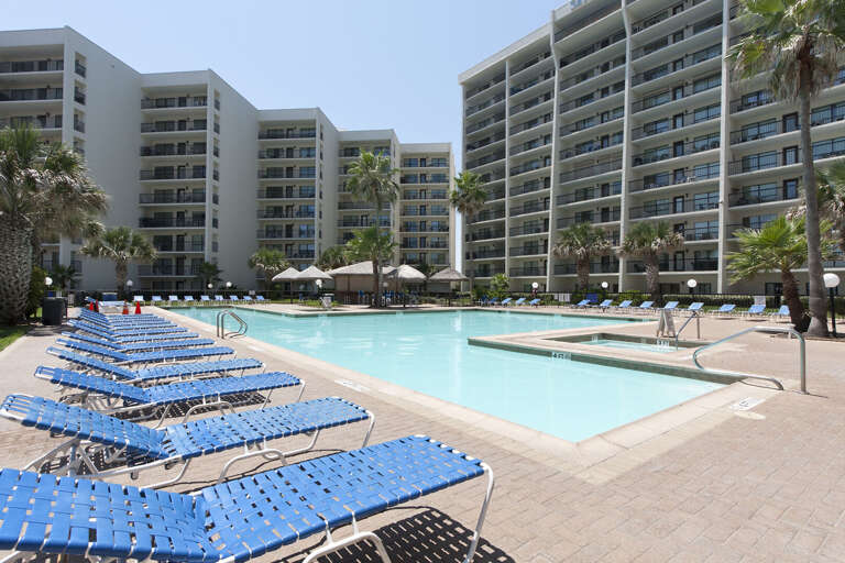 Catch the South Padre Island lounging on the resort style grounds