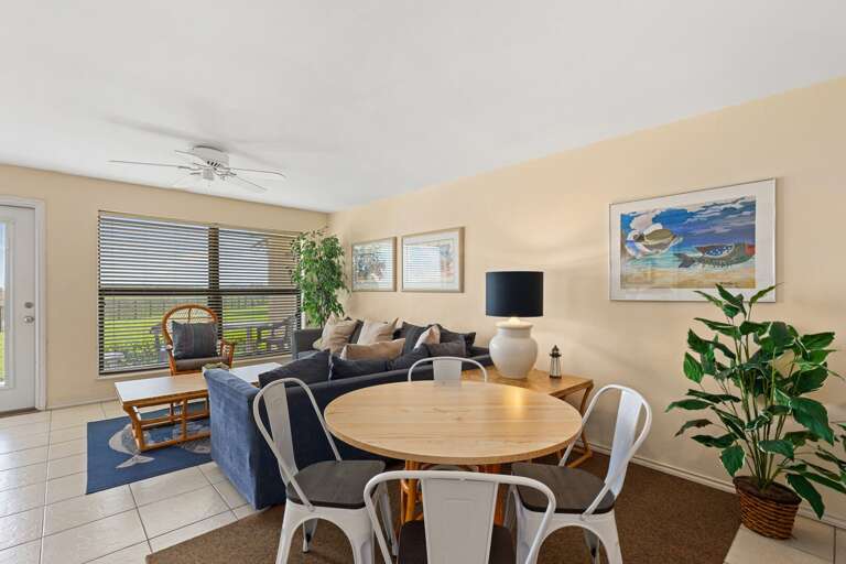 Dining Table sits up to 4 guests Dining Table sits up to 4 guests