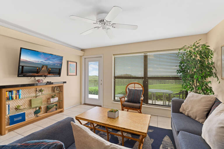 Living area surrounds a flat screen TV Living area surrounds a flat screen TV