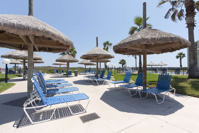 Lounge around the cabana area and enjoy the South Padre Island Climate