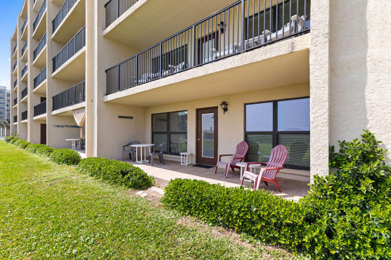Patio seating to enjoy the sunrise!