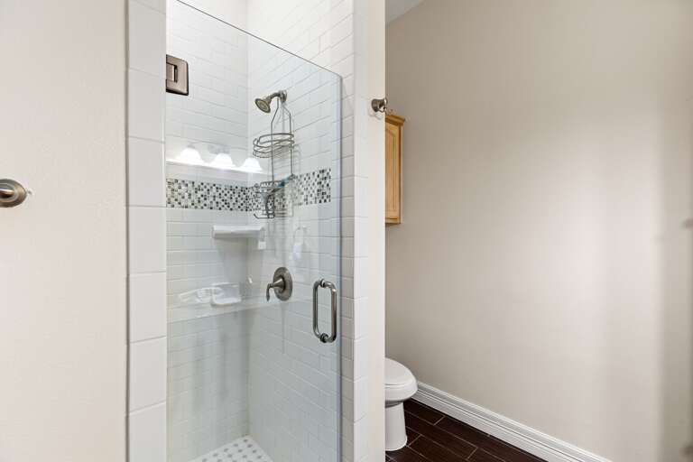 Bathroom 1 features a walk -in shower!