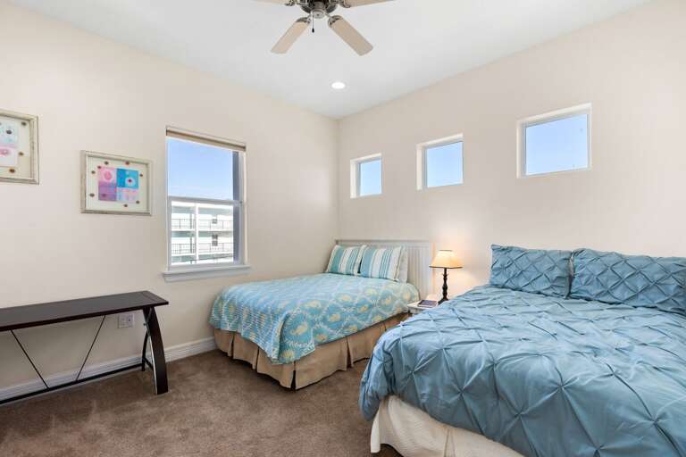 Bedroom 2 features 2 full size beds