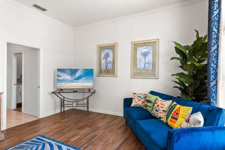 Master Bedroom also features a futon and Flat Screen TV Master Bedroom also features a futon and Flat Screen TV