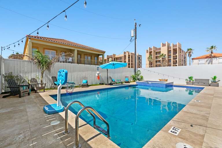 Your large private pool & hot tub. Pool is heated in winter!