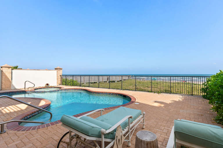 Beachfront pool views!