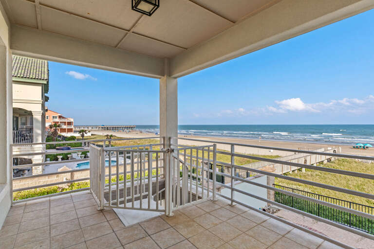 Exterior Staircase to the pool form the 2nd Floor Balcony