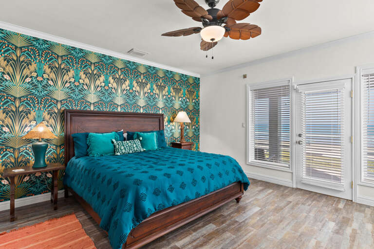 Guest Bedroom with a King Bed. Also includes gorgeous beach views and balcony access!