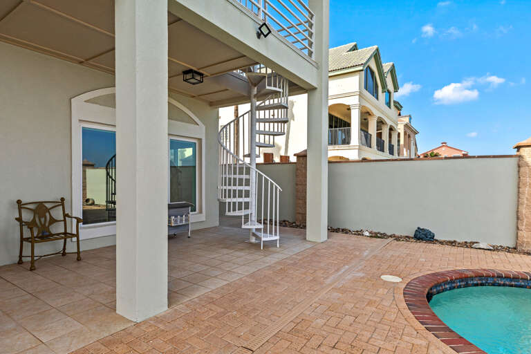 Outdoor access to the 2nd floor balcony.