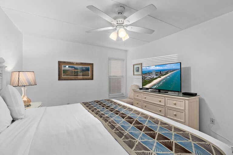 2nd Bedroom features a King Size Bed and Flat Screen TV