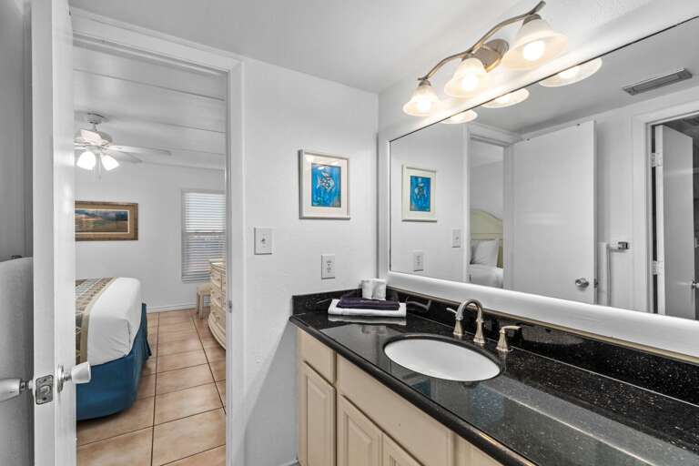 Jack and Jill style shared bathroom between both Guest Bedrooms