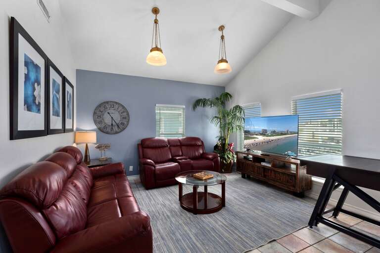 2nd Floor Living Area surrounding a flat screen TV!