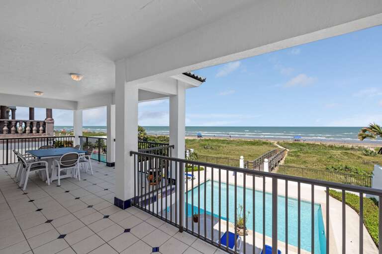Picture perfect beach views from the 2nd floor balcony.
