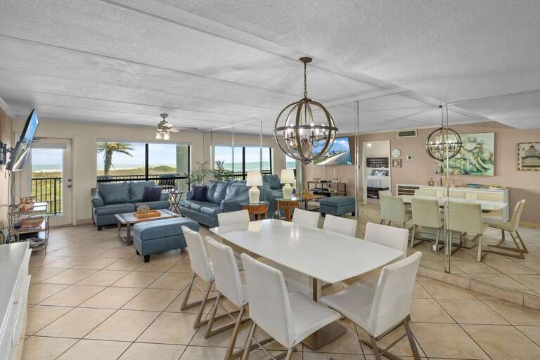 Open concept w/ dining area looking out towards the water!