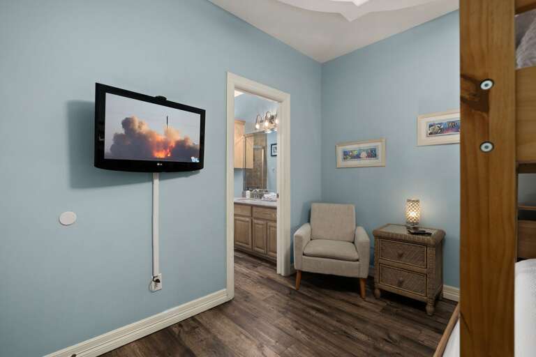 Second guest room is also equipped with a TV.