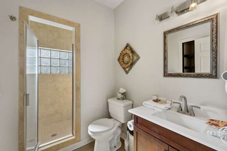 Walk-in Shower included in the full bathroom with MIL Suite (Not ensuite with Bedroom)