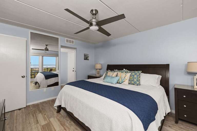 Brand new king bed mattress featured in the primary bedroom.