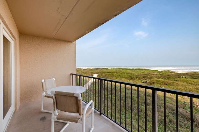 Private balcony overlooking the Gulf of Mexico perfect for enjoying your morning coffee or sunset breeze.